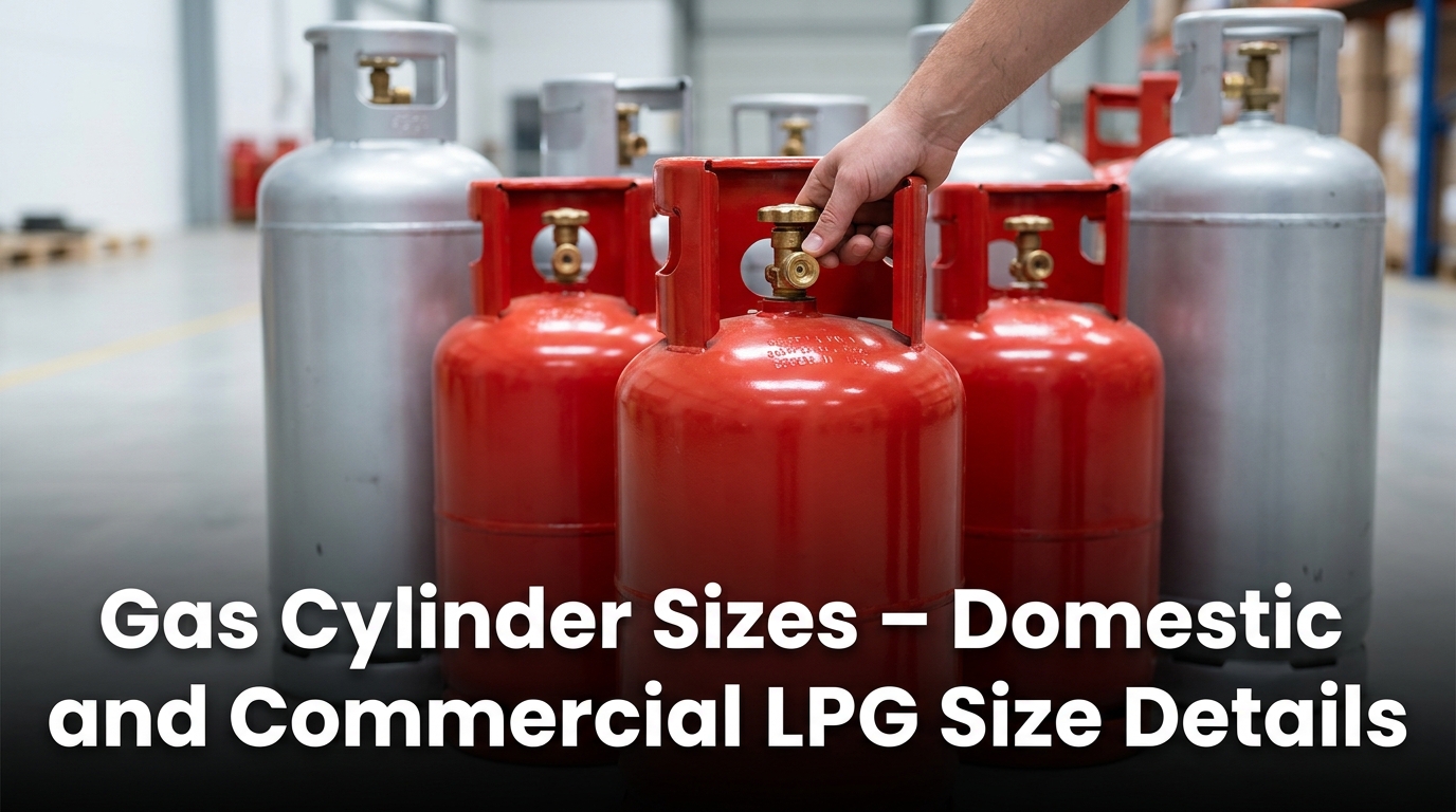 Gas Cylinder Sizes – Domestic and Commercial LPG Size Details
