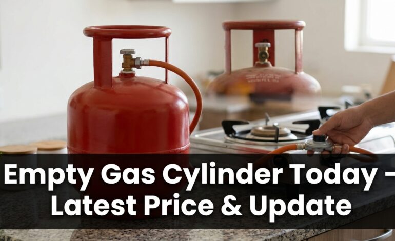 Empty Gas Cylinder Today – Latest Price & Update