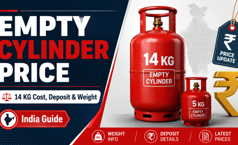 Empty Gas Cylinder Price Today (2026): 14.2 kg LPG Cylinder Deposit Cost in India
