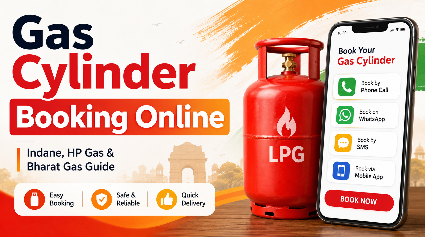 Gas Cylinder Booking Online: Indane, HP Gas and Bharat Gas Refill Booking Guide